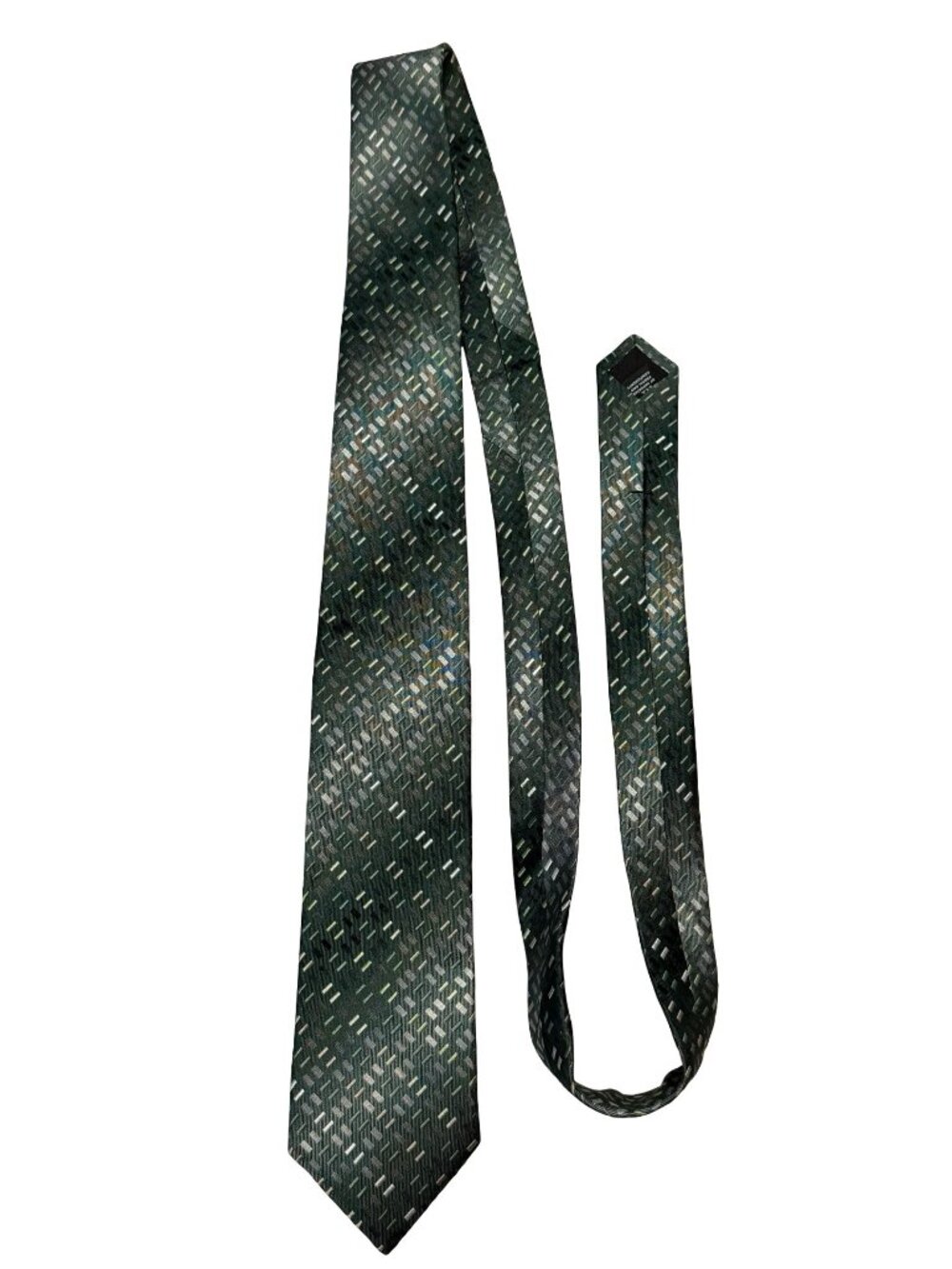 Murano 100% Silk Green Geometric Necktie NWT Mens Tie $49.50 Retail